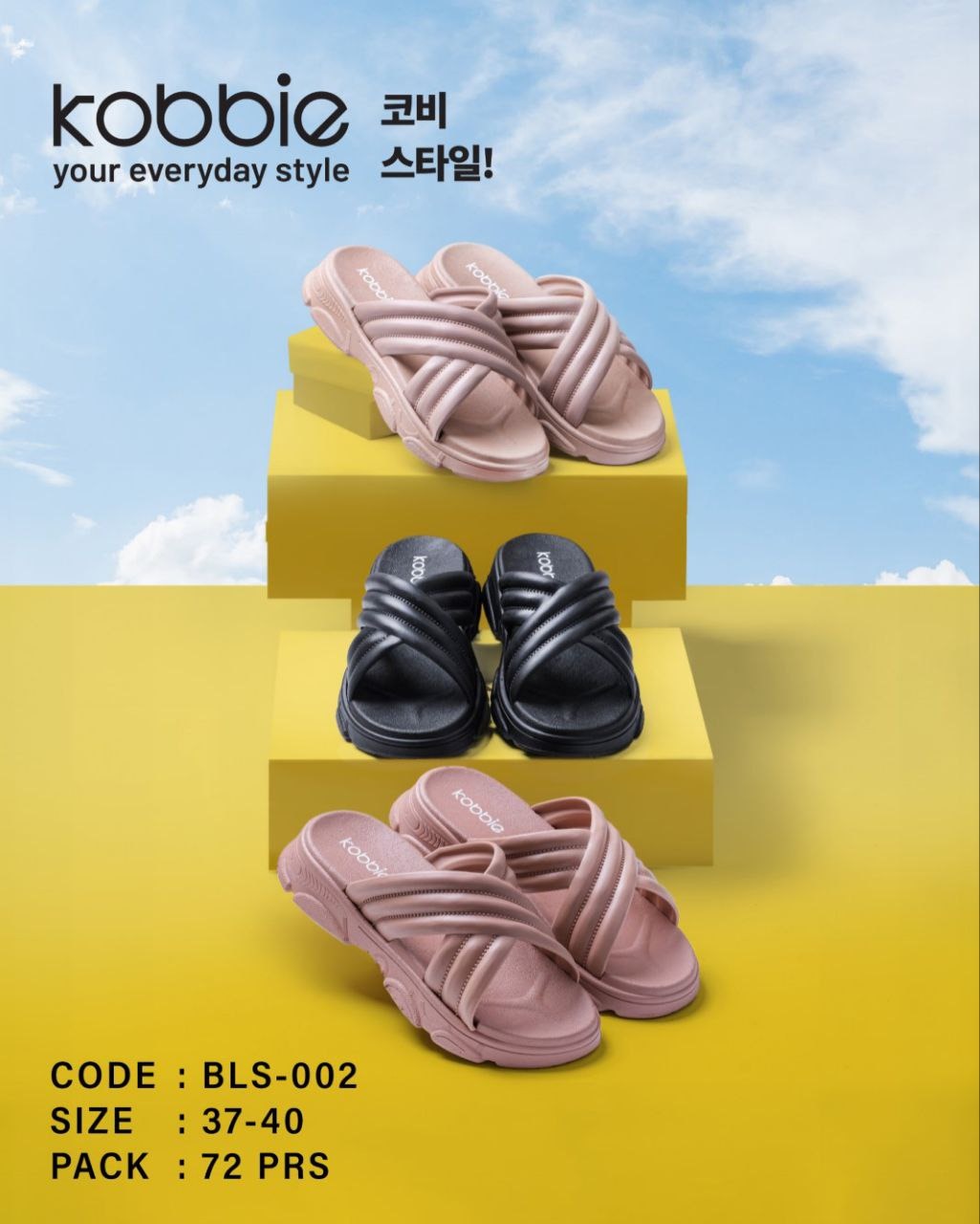 Sendal Slip On Model Silang Wanita Anti Slip